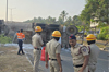 Udupi: Gas tanker overturns near Kinnimulki